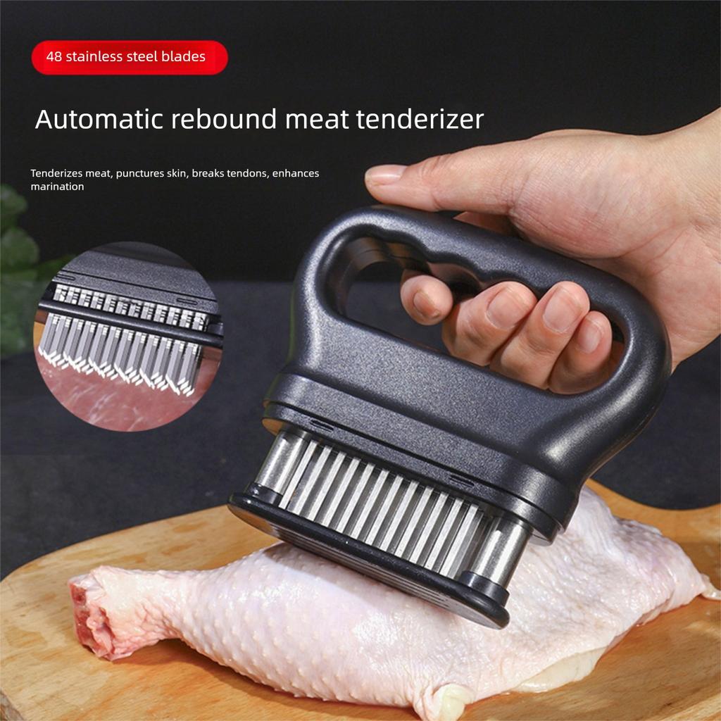 Black 48 Needle Beef Tender Needle Steak Needle Kitchen Tools Barbecue Removable Easy Cleaning