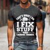 Men’s Cool Clothes Oversized Short Sleeves Streetwear Men That's What I Do I Fix Stuff Father’s Shirt Gift Summer Fashion Shirts