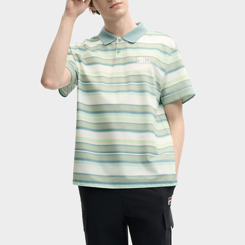 FILA x MAISON KITSUNE ORIGINALE Polo Shirt Men's Lotus Leaf Green F11M529107F-GN