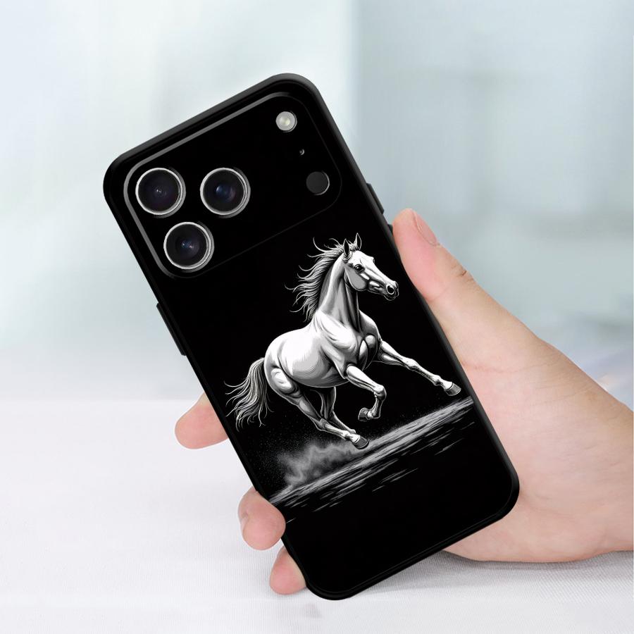 Чехол 'Бегущая лошадь' для Apple iPhone 17 Pro Max XR XS MAX 15 Pro 7 8 14 13 16 Air 12 11 Funda Чехол для телефона