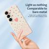 For Samsung Galaxy S25 Case Pink Love Pattern Printing Straight Edge TPU Phone Back Cover