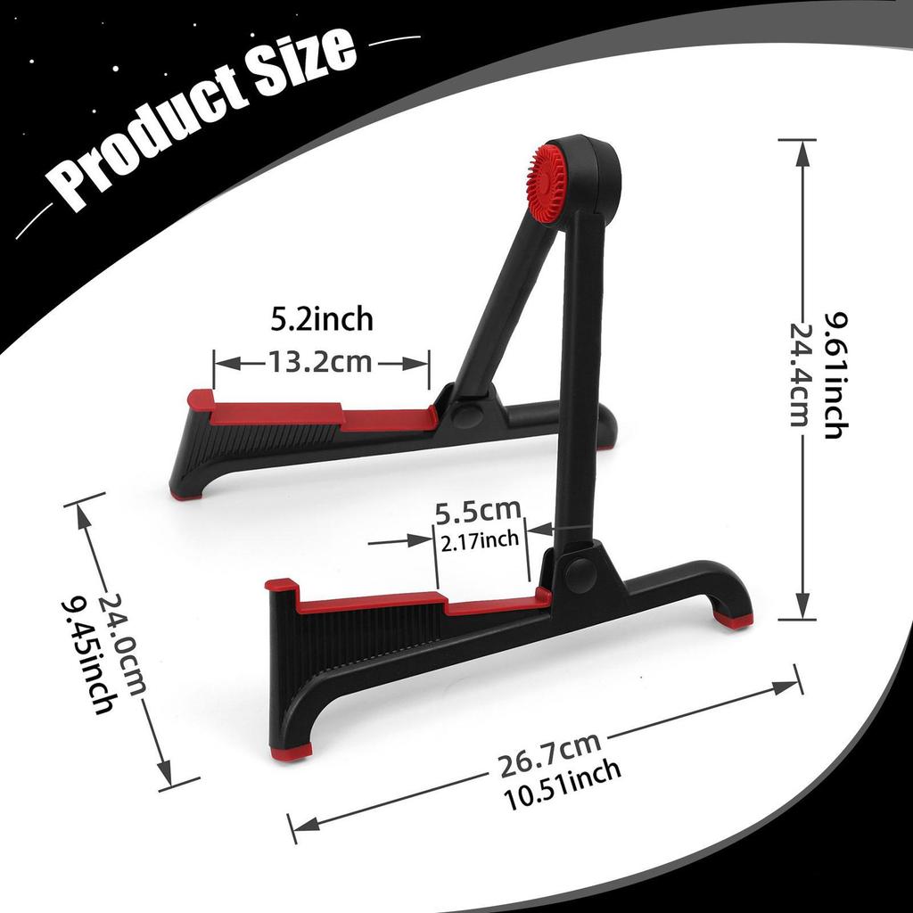 Foldable Guitar Stand A Frame Portable Universal Compact Floor Holder