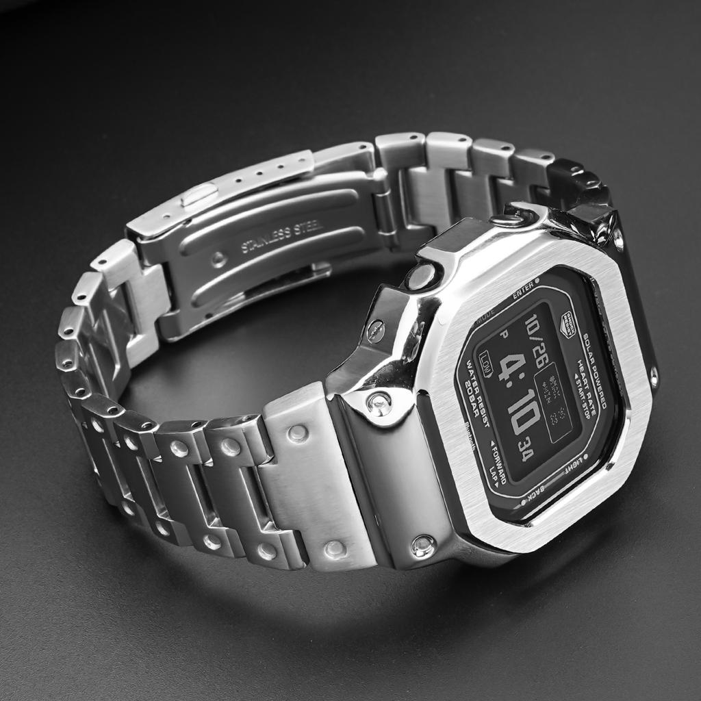 DW-H5600 Стальной ремешок для корпуса часов Для Casio 3516 DW H5600 Мужские Модифицированный Металлический Безель часов ремешок браслет Серебристый Золотой Черный