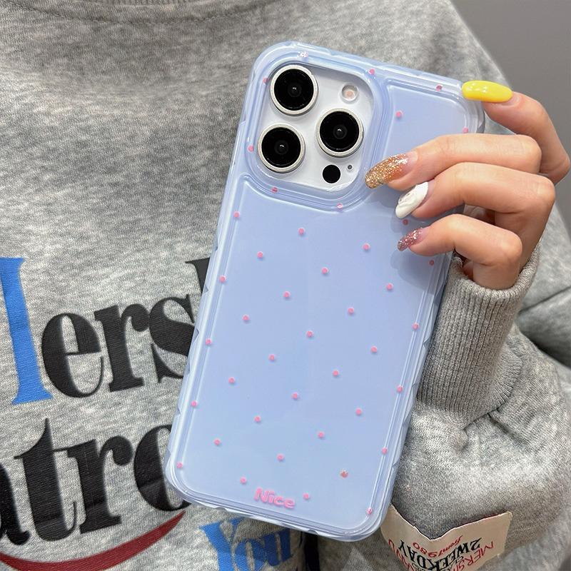 Сладкий цветной чехол-бампер в горошек для Samsung Galaxy S25 S24 S23 S22 S21 Note20 Note10 FE Ultra Plus 4G 5G Прозрачная задняя крышка