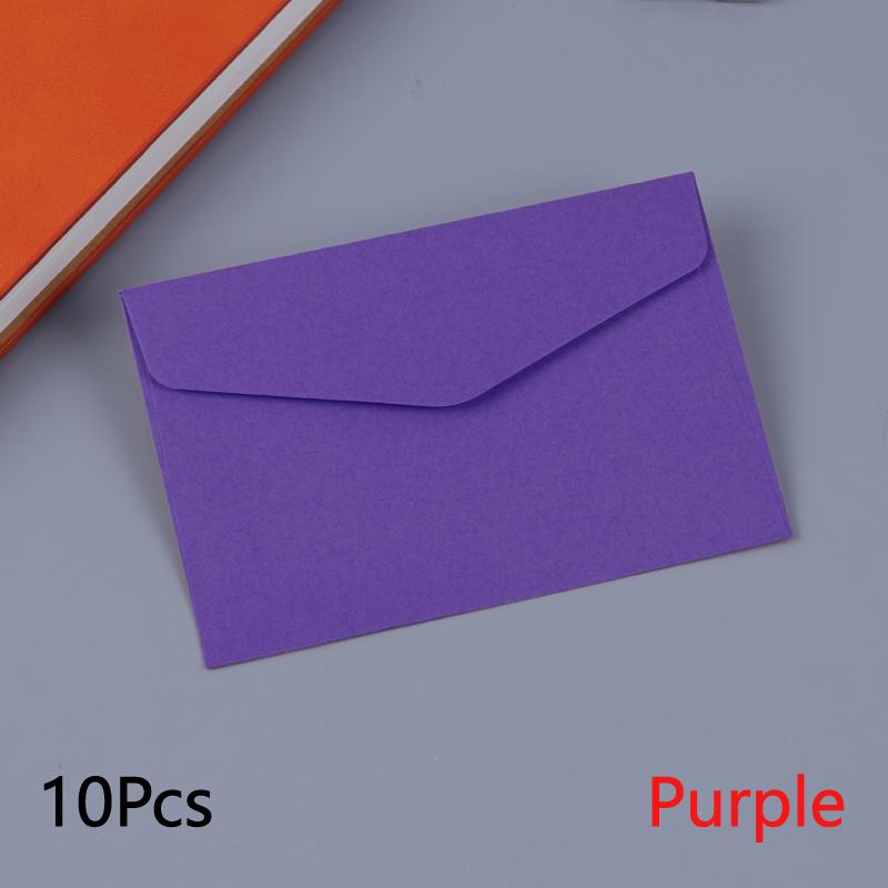 10 шт./лот Свадебные конверты Конфетные цвета Бумажные Мини Маленькие Открытки Офисный подарок Канцелярские товары KTY