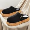 2025 новые баотоу полусабо повседневные удобные дышащие однотонные модные на плоском каблуке универсальные повседневные мужские тапочки