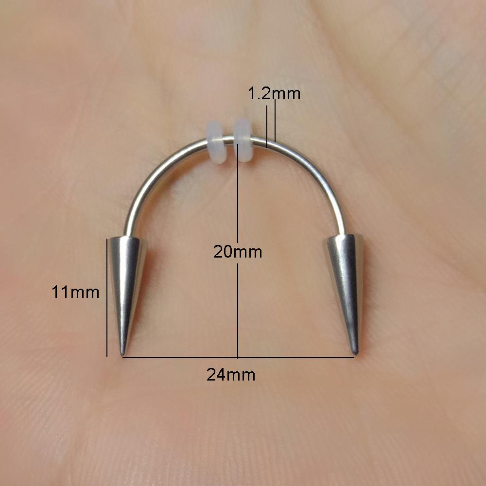 BCR Пирсинг септума Во рту Прокол Рот Кольцо Пирсинг Украшения Нержавеющая сталь Готика Кольцо для губ