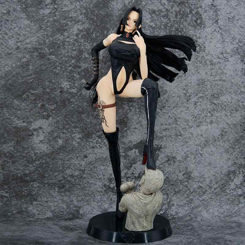 48 см One Piece Кожаная куртка Модель Императрицы Боа Хэнкок Фигурка Настольное украшение Фигурки Действия Коллекция для фанатов Подарок
