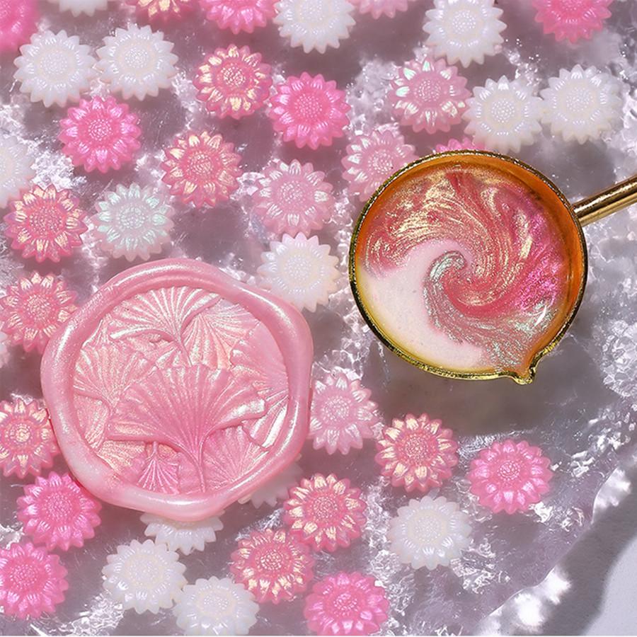 100 шт./пакет, воск для сургуча цвета Авроры, подсолнух, смешанные цвета, для свадебных приглашений, конвертов, упаковки винных подарков