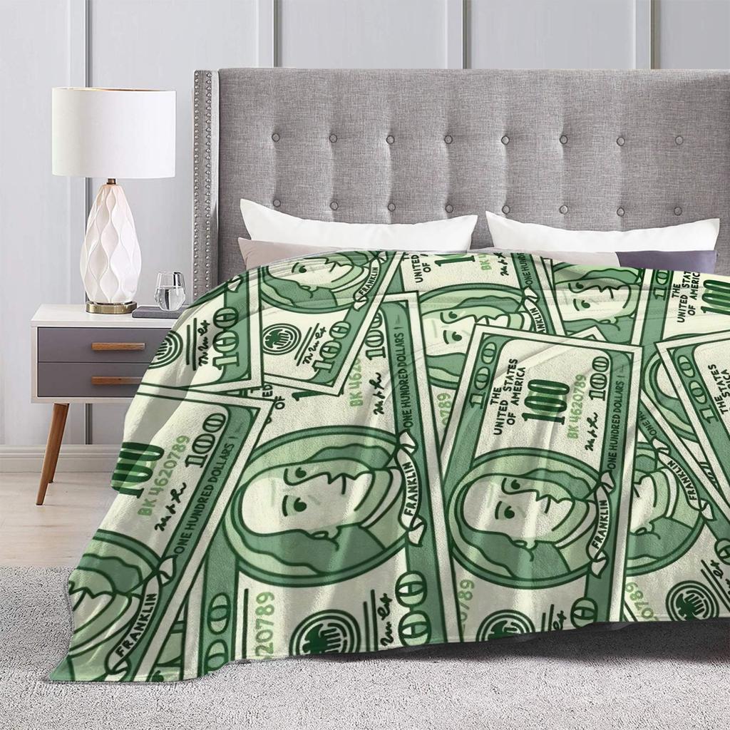 Play money Blanket Quality Warm Throw Blanket Winter Travel Bedroom Novelty Bedspread