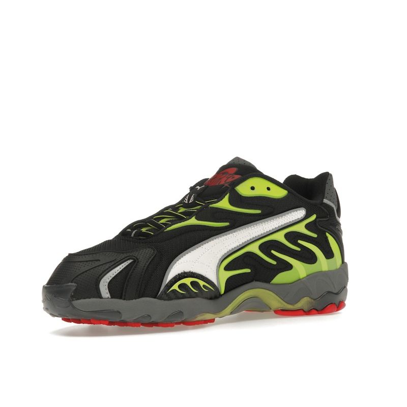 A$AP Rocky X Puma Inhale Black Lime Pow Unisex Sneakers Warm-White 402459-01