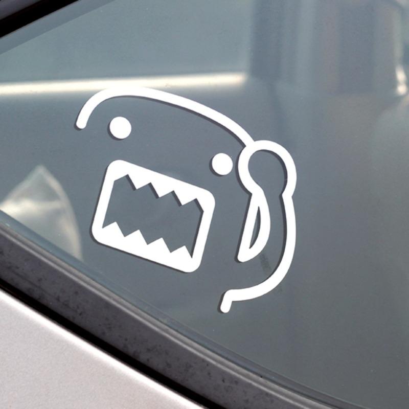 2PCS Domo JDM Car Stickers Cute Waterproof Sunscreen for Auto Window Rear windshield Fashion Car Sticker Decoration