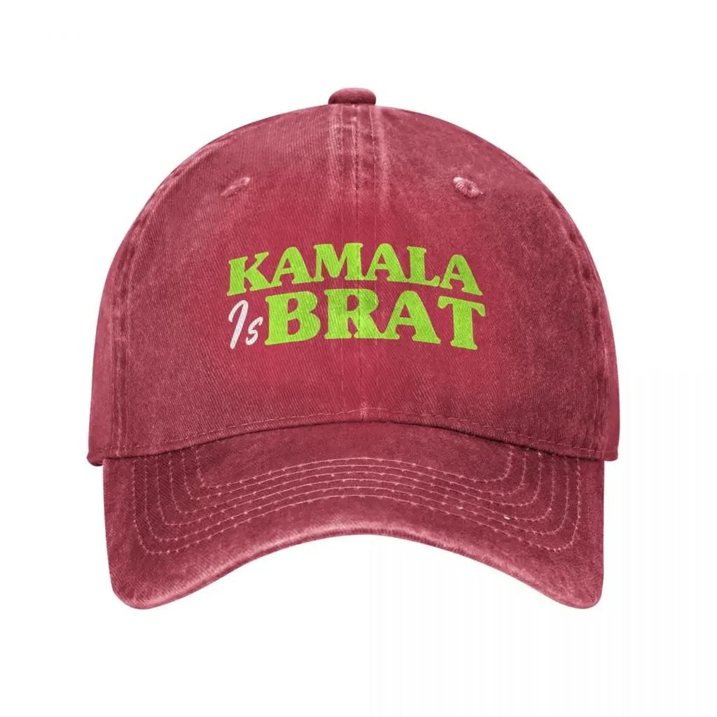 Kamala Harris Is Brat Unisex Style Baseball Caps Distressed Denim Caps Hat Casual Outdoor Activities Gift Sun Cap