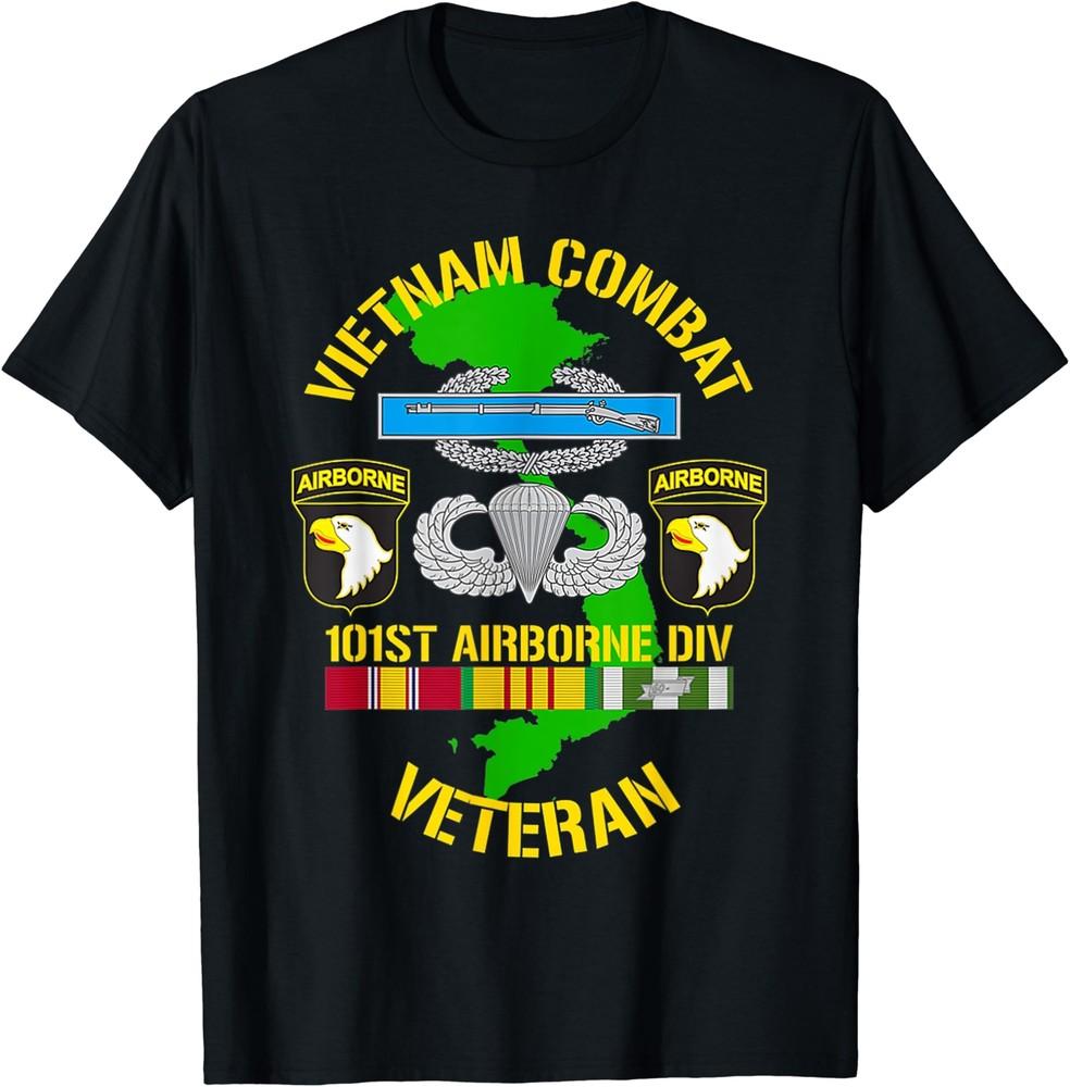 NEW LIMITED 101st Airborne DivisionVietnam Combat Veteran T-Shirt Size S-5XL Unisex T-Shirt