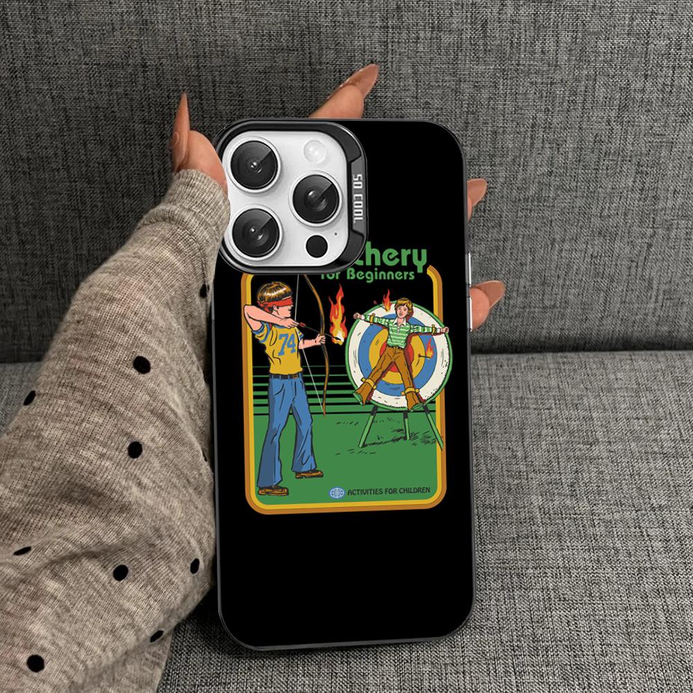 Юмор 70-х Арт от Стивена Роудса Чехол для телефона Для iPhone16 15 14 13 12 11Pro Max X XR XS MAX 8 7Plus Матовый Ударопрочный Задняя крышка