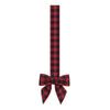 Christmas Bow Wreath Door Hanger, Artificial Pine Candlestick Garland With Ribbon, Rustic Farmhouse Wall Decor