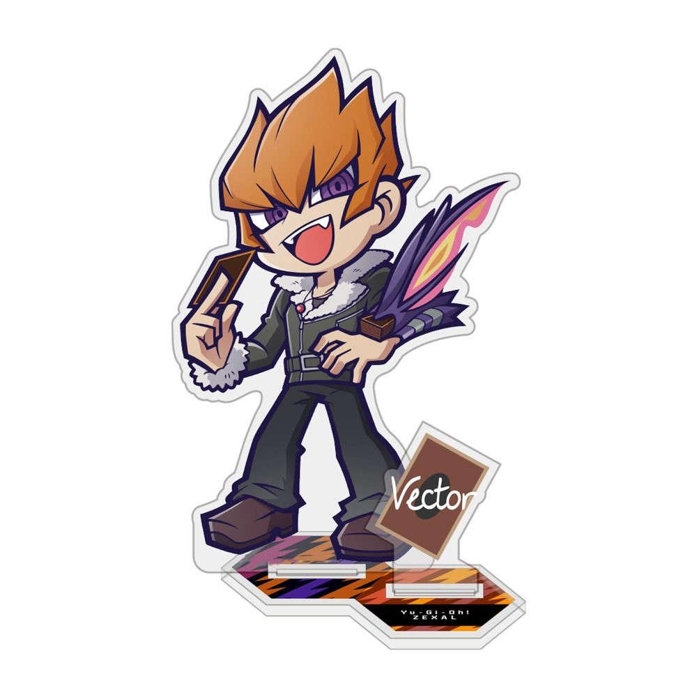 Подарки для фанатов аниме Yu-Gi-Oh!!Цукумо и Астральные Времена Юсаку Фудзики Двойная вставка Акриловая подставка Серия декора для рабочего стола Около 10 см