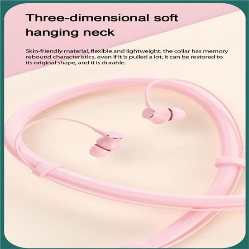 Stereo In-Ear Hanging Neck Wireless Bluetooth Headset Sports Earbuds 1000 Mah Battery Comfortable To Use