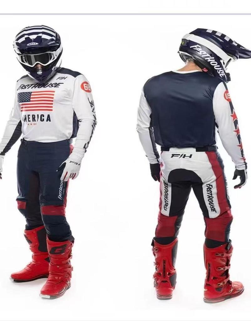 Downhill suit, mountain bike riding suit, men's and women's suit, moisture-wicking off-road motorcycle racing suit, street car quick-drying