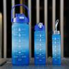 3pcs Outdoor Sports Fitness Water Bottle Set, Gradient Color Water Bottle With Time Scale For Adult Student
