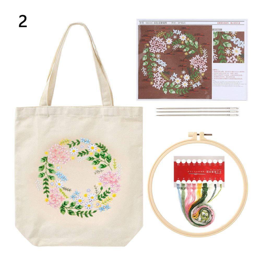 Pattern Canvas Carrying Bag Cloth Threads Tools Cross Stitch Sewing Needlepoint Kits Embroidery Kit