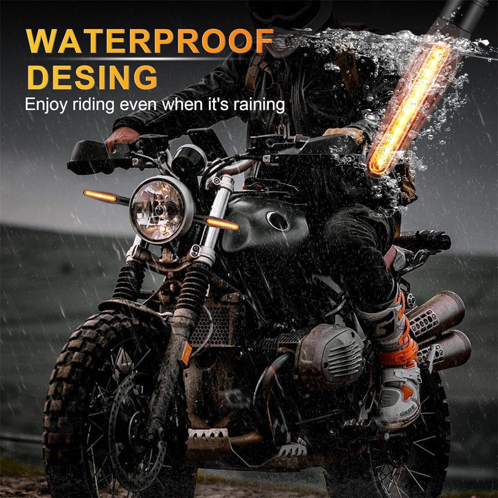 Супер яркие 4 шт. светодиодные указатели поворота для мотоцикла, 12 В, для мотоцикла, скутера, квадроцикла, внедорожника, янтарно-желтого цвета