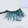 1 пара 3D красочных накладных ресниц натурального и густого синего цвета, искусственные перья, наращивание ресниц, макияж для вечеринки, накладные ресницы для Хэллоуина, косплея
