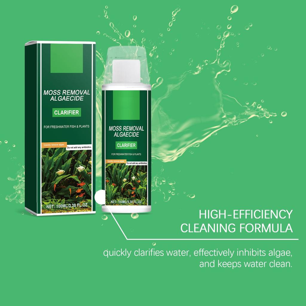 Algaecide Remove Moss Without Hurting Fish, Remove Green Brown , Remove Green Water 100ml