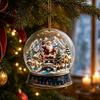 Christmas Gift for Friends Crystal Ball Style Pendant with Hanging Rope, 2D Flat Acrylic Ornaments Ornament Holiday Tree Decoration And Festive Party