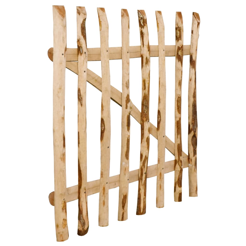 Single Leaf Fence Gate Hazelnut Wood 100 x 100 cm