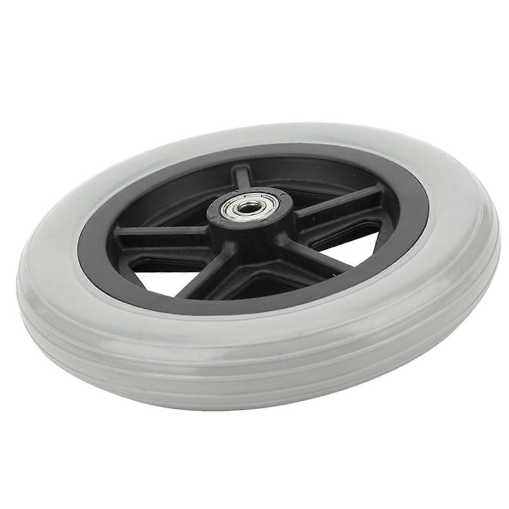 Wheelchair Rubber Wheels for 7 Inch Front Wheels - Ideal for Disabled, Elderly, and Old People Walk Chair