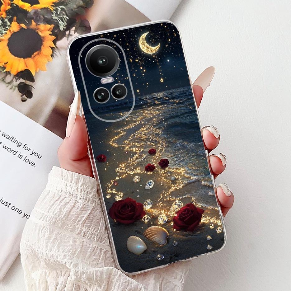 Чехол для Oppo Reno 10 5G CPH2531 Роскошный Модный Расписной Чехол Мягкий Тонкий Чехол для Телефона Для Oppo Reno 10 Pro Plus Reno10 Pro+ 5G Сумки