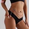 HY  New Multi-layer Metal Body Chain Belly Waist Chains Hip-hop Spicy Girl Beach Bikini Alloy Decorative Belt Jewelry