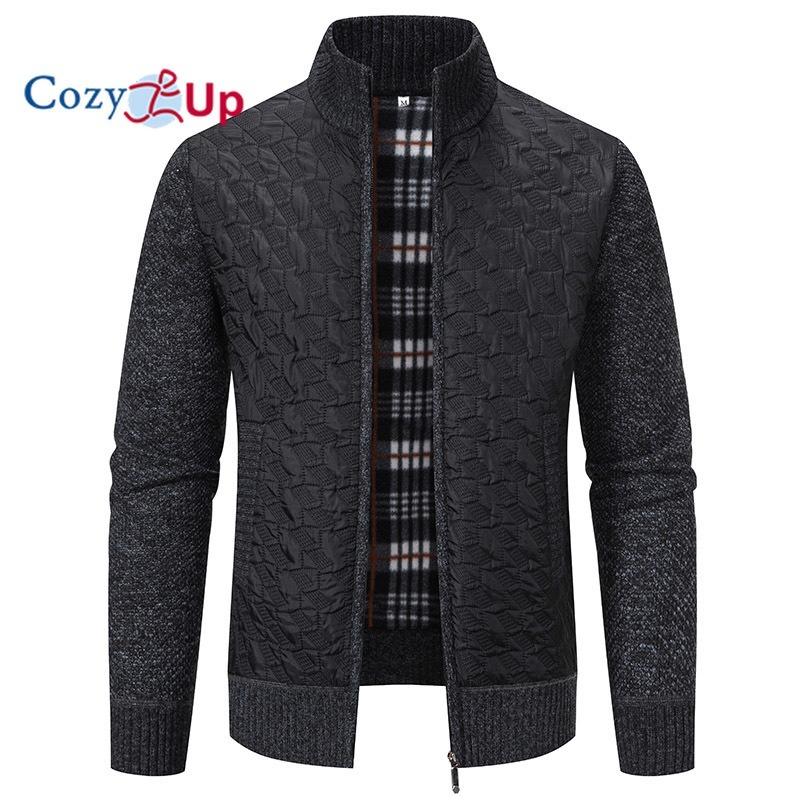 Мужской вязаный кардиган свитер повседневный толстый свитер на молнии для мужчин пальто