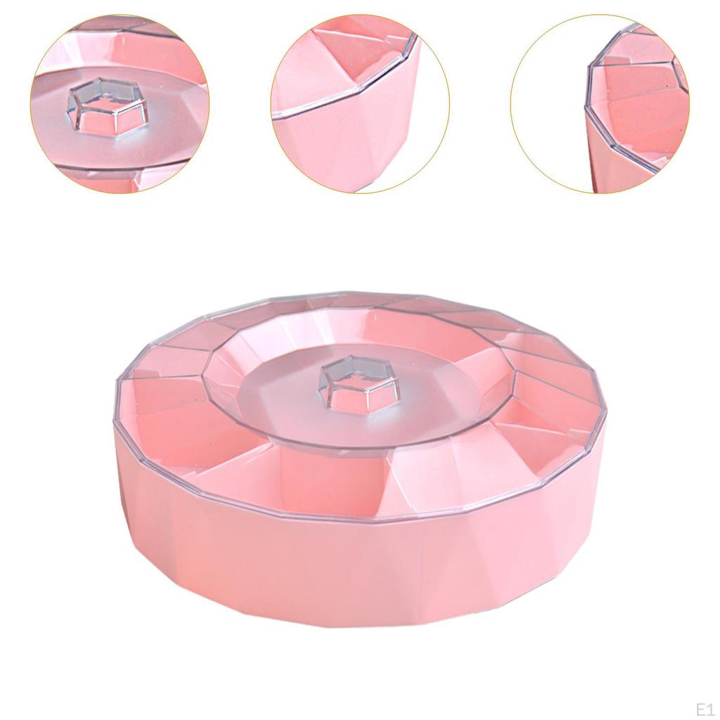 Контейнер для сервировки орехов Поднос для десертов 7 отделений Прозрачная крышка Украшение Секционный Разделенный