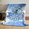 Illustration of soccer players in Argentina jerseys celebrating victory. for all seasons blanket lunch break throw gift