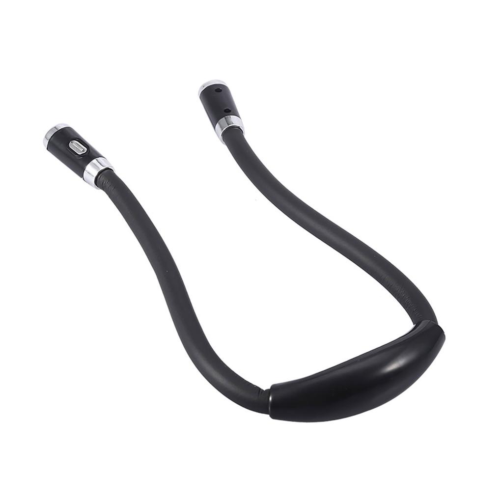 Flexible Neck Hanging Hug LED Light Hands Free Adjustable Bendable Lamp Night Reading (Black)