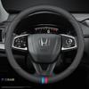 Кожаный чехол на руль автомобиля для Honda CRV Ridgeline HRV Prologue URV Accord ZRV Odyssey WRV BRV Accord Pilot Fit Passport