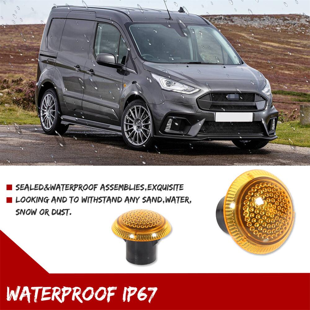 2x Янтарный боковой повторитель указателя поворота крыла для Ford Transit Connect 9T1Z13K376A