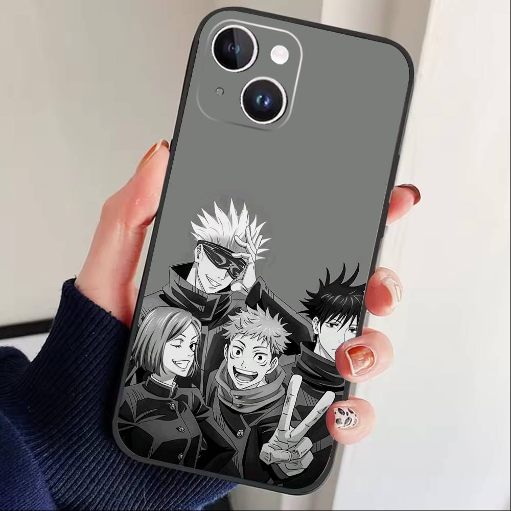 Чехол для телефона Jujutsu Kaisen H-Kaisen Для iPhone 16,15,14,13,12,17,Pro Max,Plus Силиконовый Черный Чехол