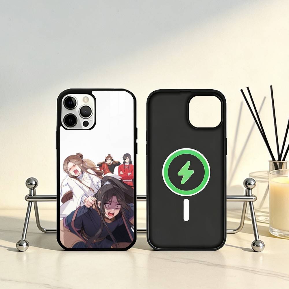 Чехол для телефона "Благословение Небесного Чиновника" для iPhone 17, 16, 15, 14, 13, 12, 11 Plus, Pro Max Магнитный для Magsafe Беспроводной Зарядки
