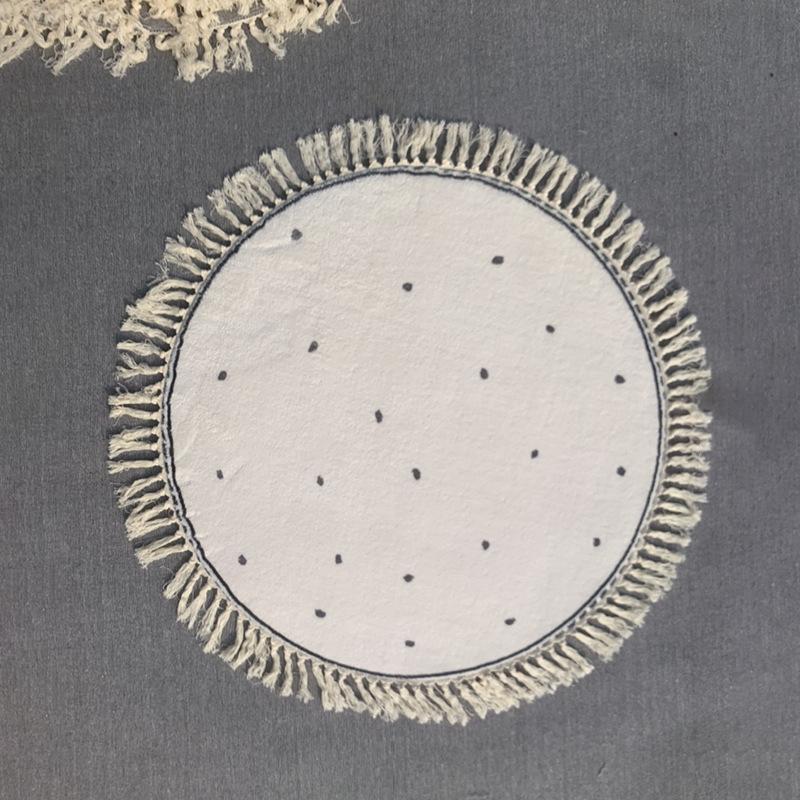 Круглый ковер с кисточками Винтажный ковер для детской комнаты Детская комната Гардеробная ковер у кровати