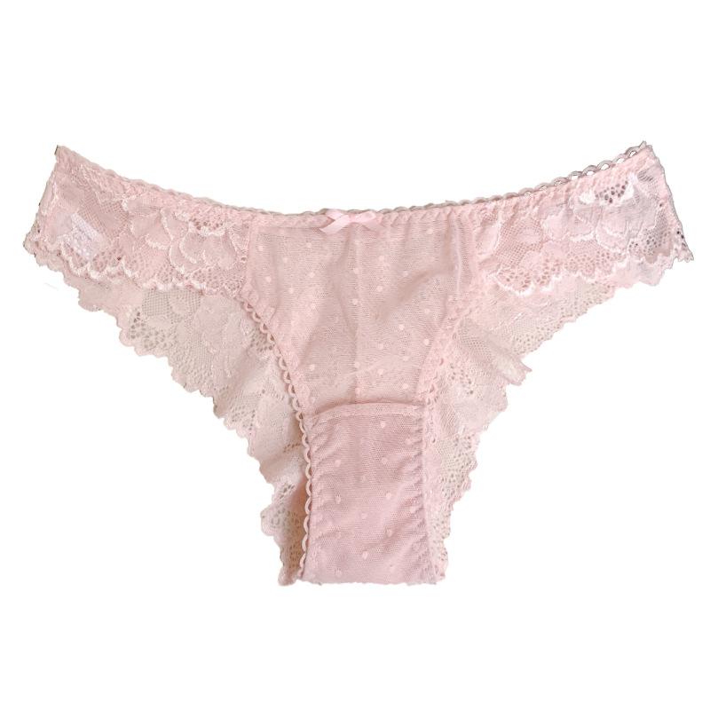 Half Hip Comfortable and Sexy Thong Panties Hot Lace Low Waist Triangle Women's Panties