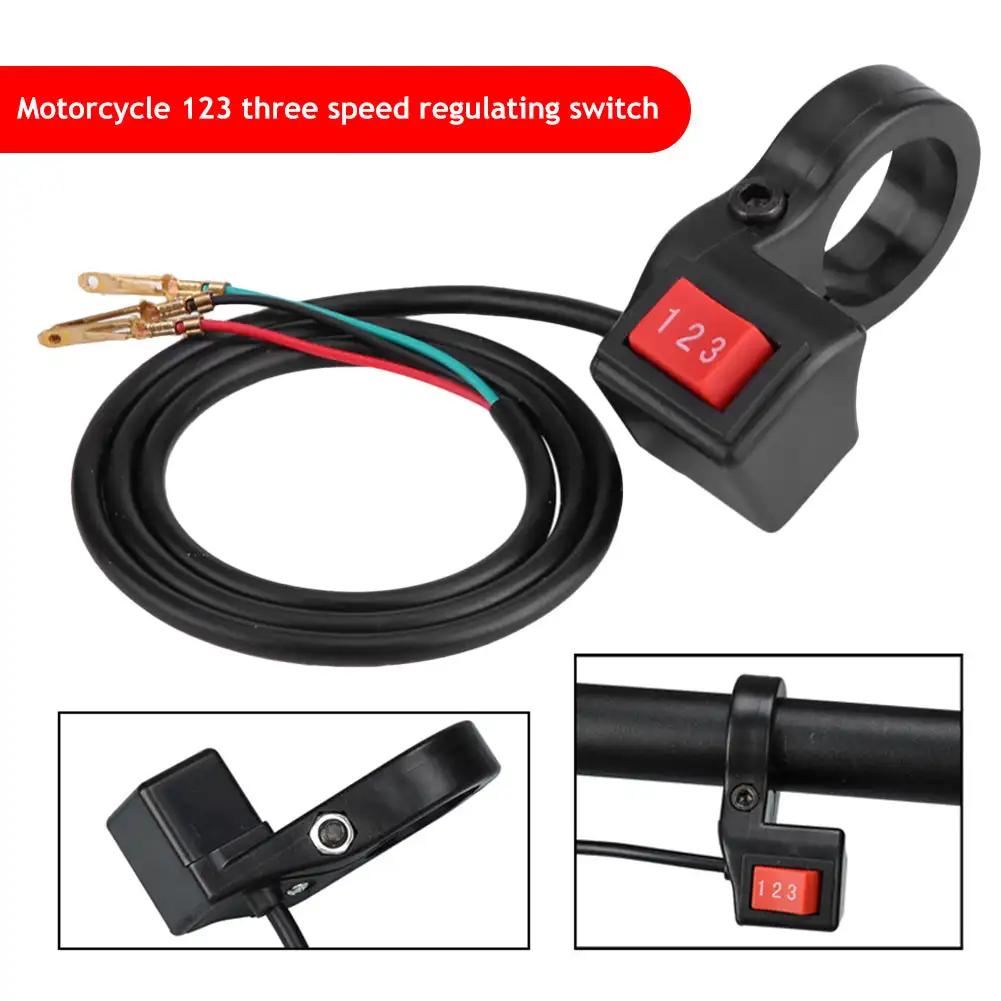 Универсальный 3-скоростной модульный переключатель на руль 22 мм 7/8 дюймов переключатель на руль для мотоцикла, электровелосипеда, скутера, кнопка переключения двигателя