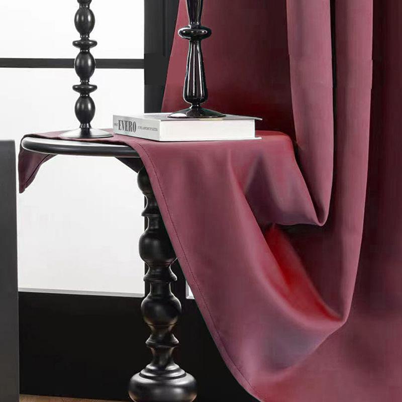 Шторы Nordic Living Room Bedroom Solid Color High Precision Blackout Curtain Готовый продукт