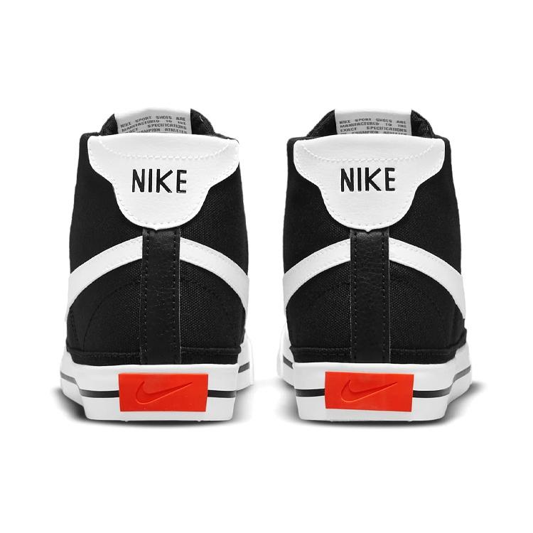 (WMNS) Nike Court Legacy Canvas Mid 'Black White Orange' Women's DD0161-001