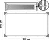Balcony mat cover gray 1x7