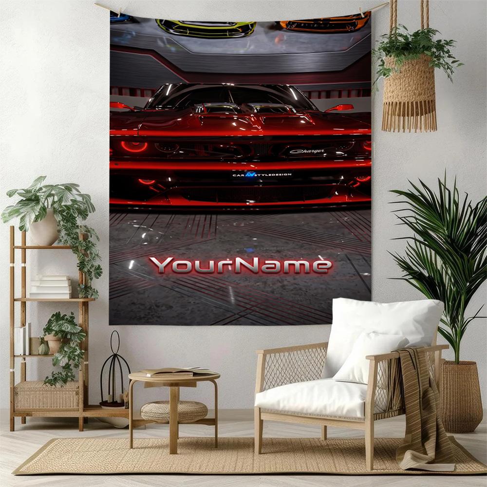 Peterbilt Heavy Trucks Custom Your Name Wall Decor Tapestry Art For Pet Memorial Birthdaywedding Party Backdrop Family Gift