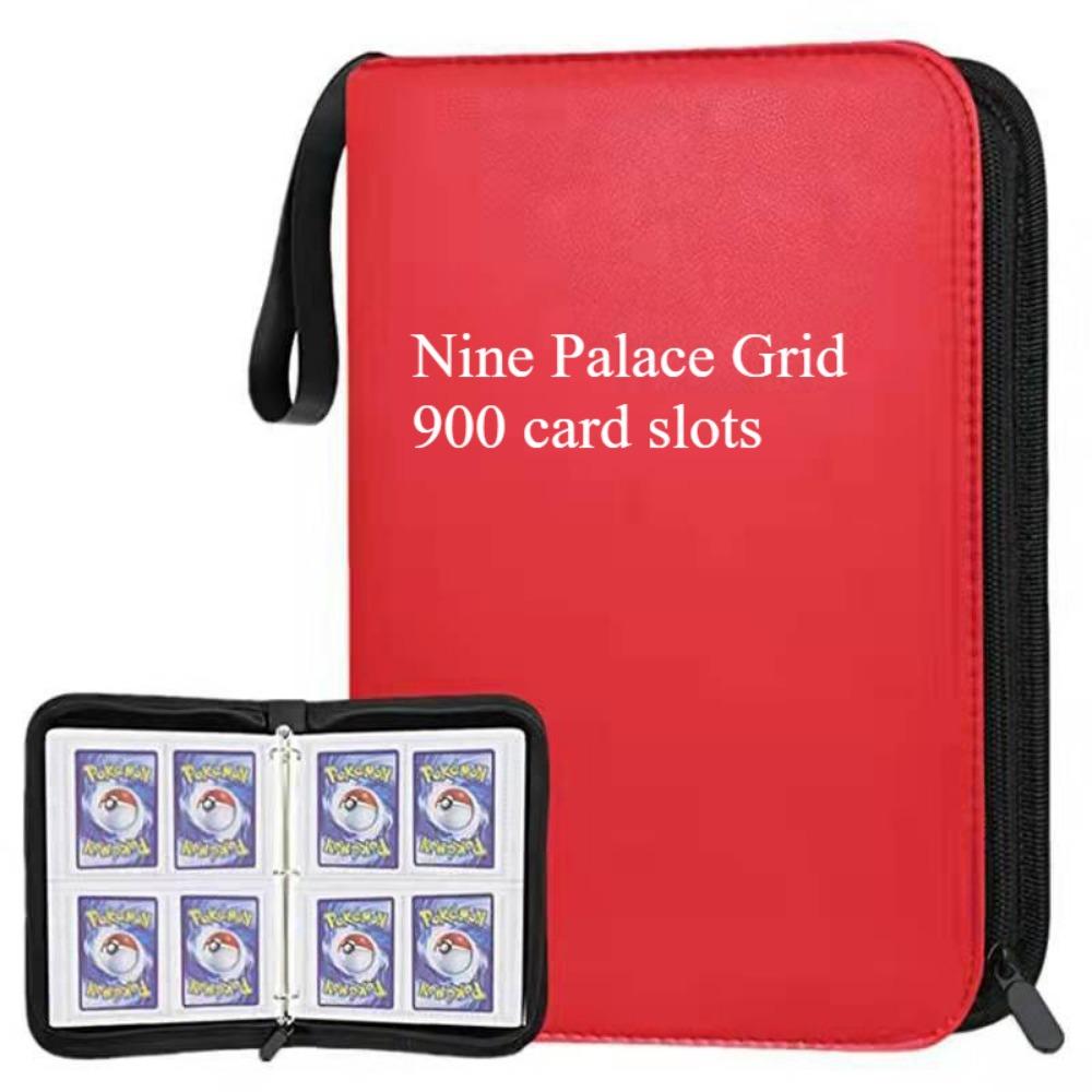 Картонная книга на молнии, 4/9 отделений, книжка с игровыми картами, упаковка для коллекционных игр
