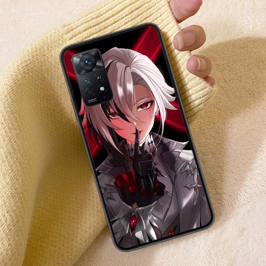 Чехол для телефона Arlecchino Genshin Impact для Redmi Note 13 14 15 Pro Plus 12 13C 12C 15C 9 10 10C 9T 9C 9A TPU Мягкая прозрачная накладка